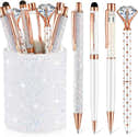 Pot à Crayons En Cristal Strass - Organisateur Glamour Pour Stylos, Pinceaux De Maquillage Ou Cosmétiques ! - 4