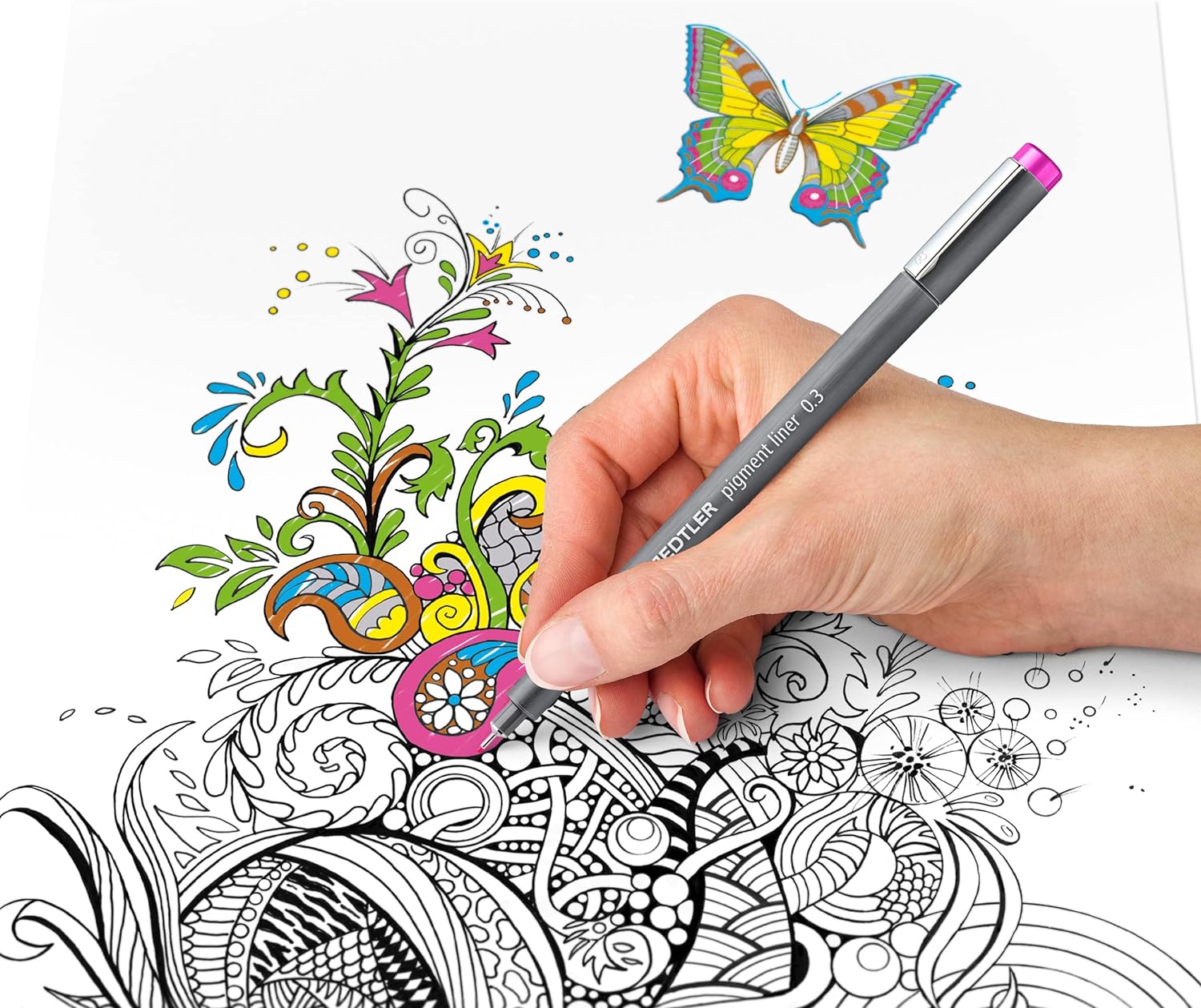 STAEDTLER 6 Color Pigment Liner Fineliner Pen 0.3mm
