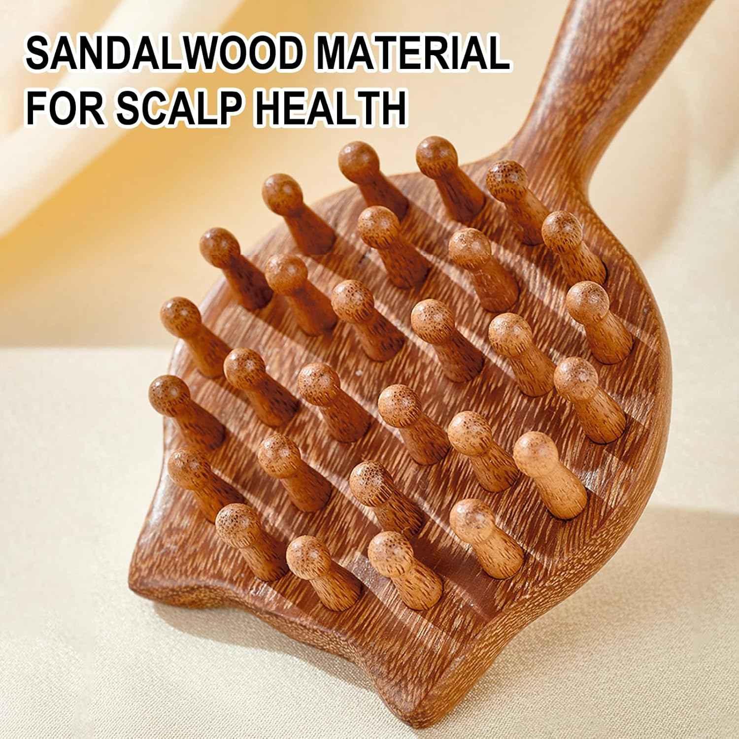 Sandalwood Hair Brush – Cat Shape Scalp Massager