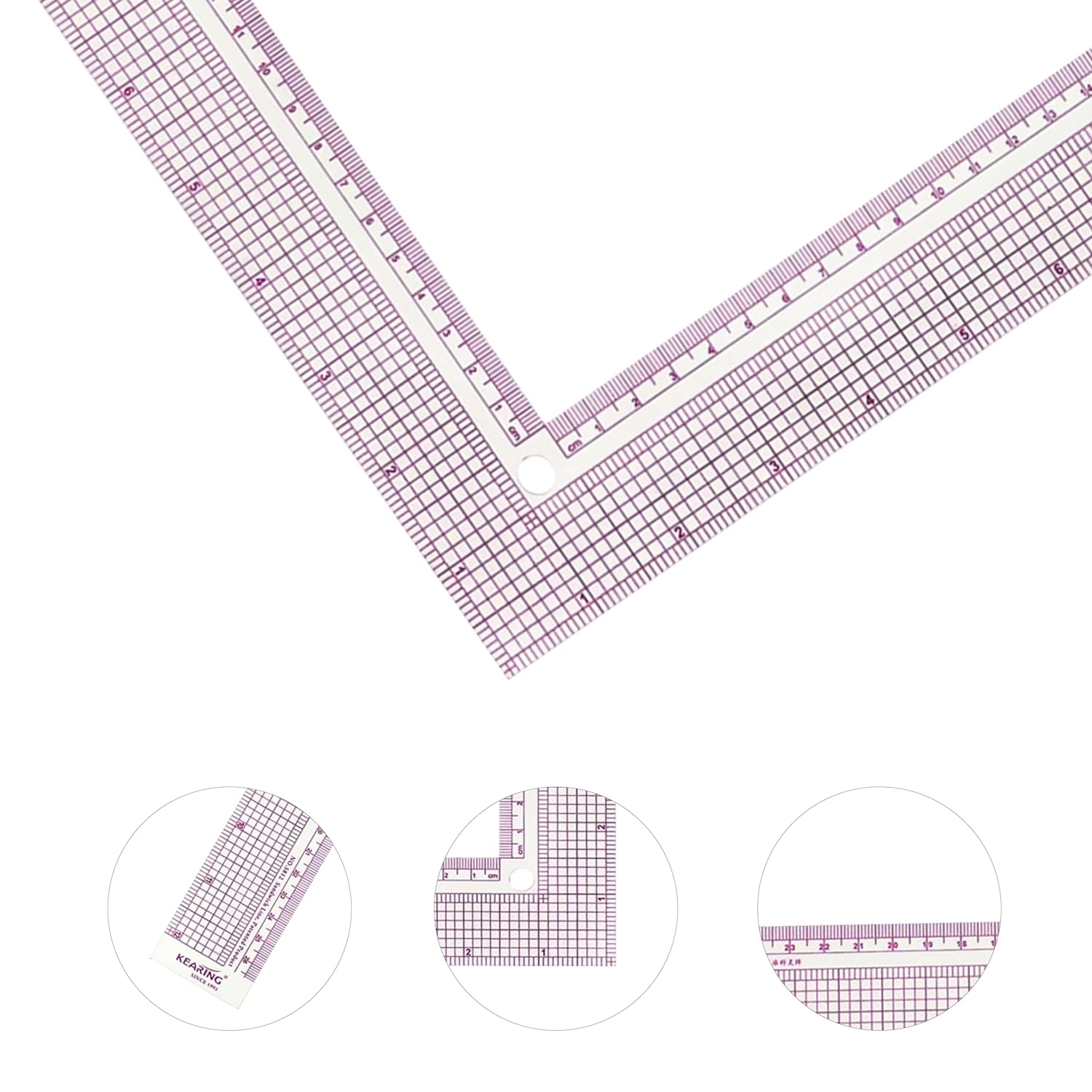 L Square Ruler Pattern Making 12 Inch Plastic L-Square Sewing Ruler for Pattern Making,Fabric Sewing