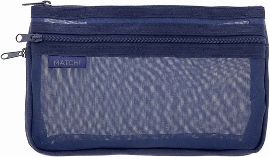 SUN-STAR MATCH 2 Pocket Mesh Pencil Case with Zipper