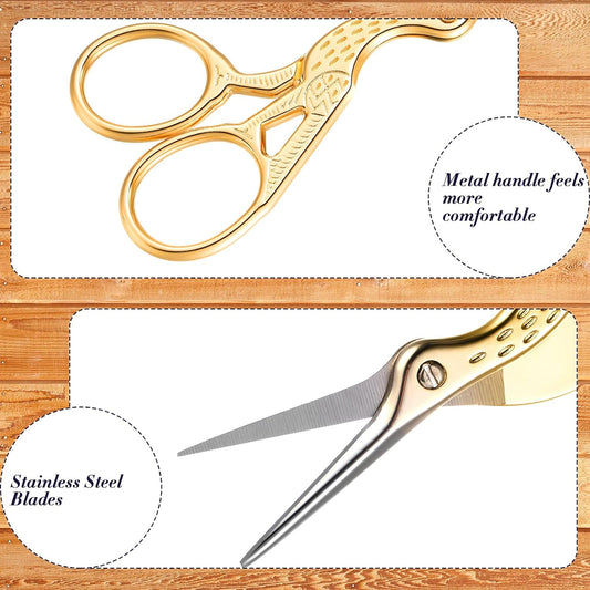 6 Colors Small Craft Embroidery Scissors Stork Stainless Steel