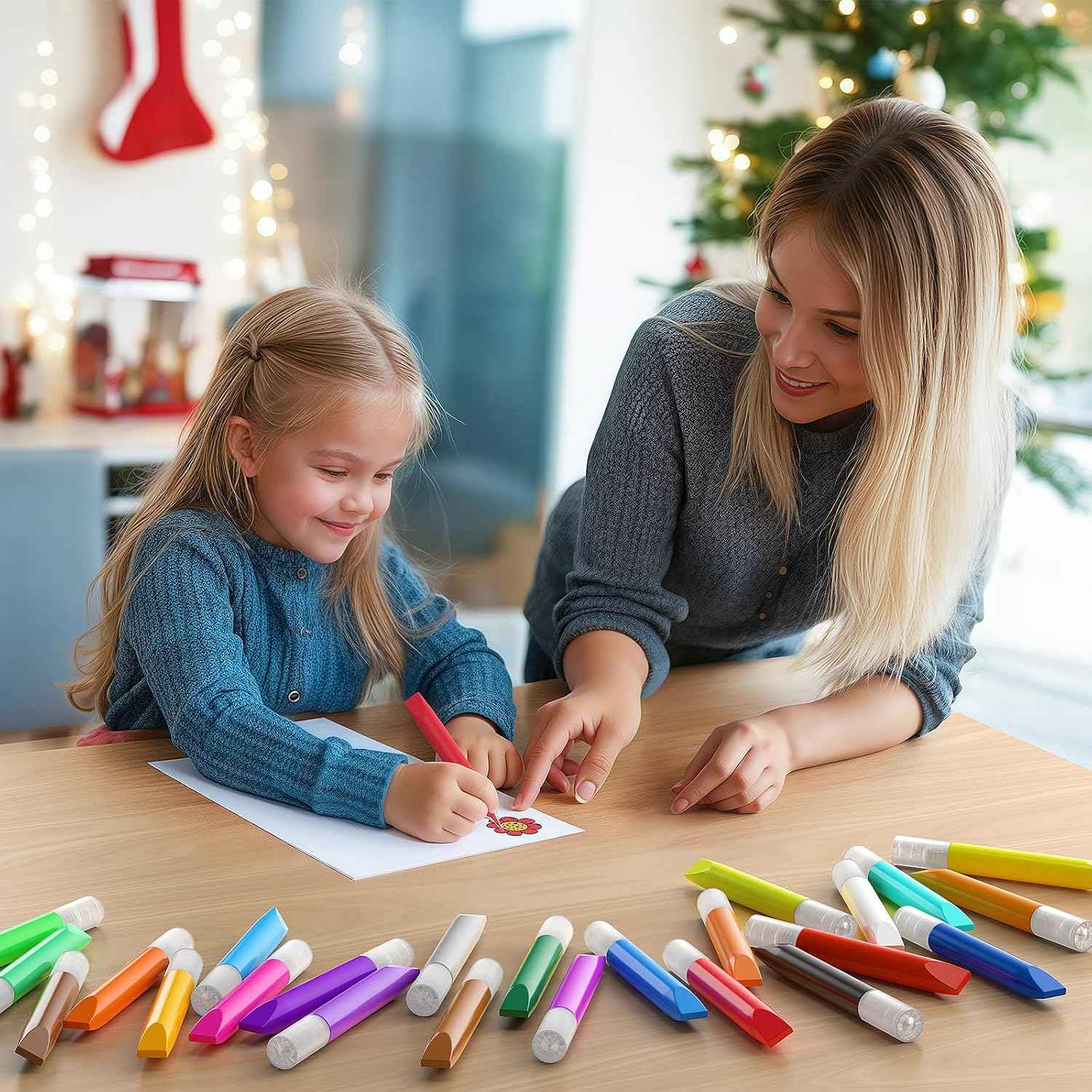 48Pcs Suncatcher Paint Pens for Kids Stained Glass Window 24 Color