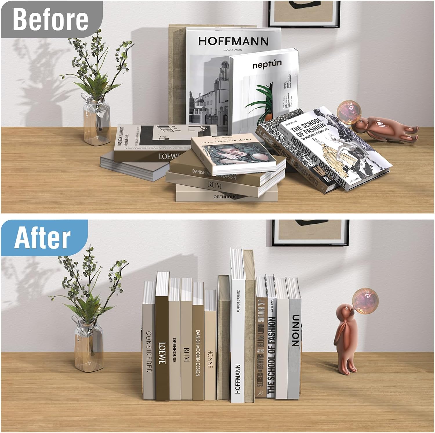 Acrylic Bookends for Heavy Duty Books,CD,File,Video Games