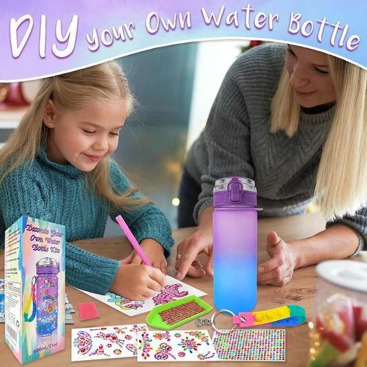 Decorate Your Own Water Bottle Kits for Girls Unicorn/Mermaid