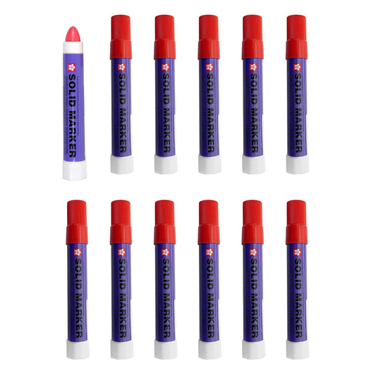SAKURA Solid Marker,Permanent Marker Paint Pens,12 Pack,Red