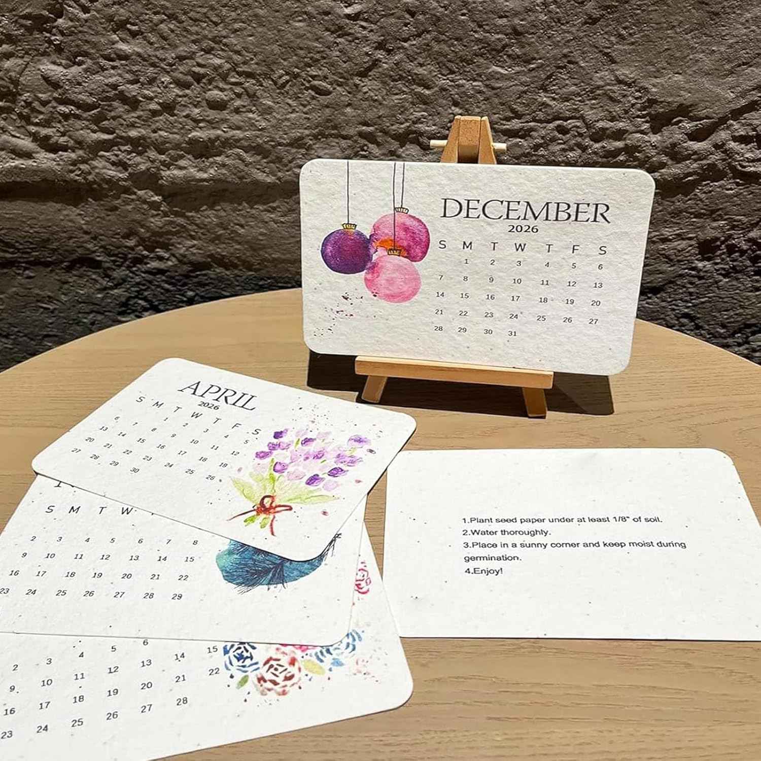 plant seed calendar Eco-Friendly Plantable Love Seed Calendar 2026