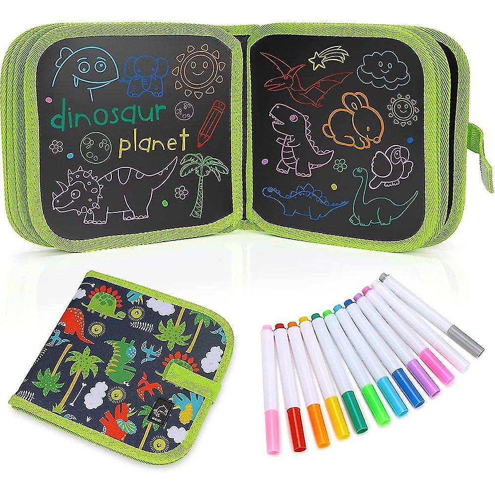 Erasable Doodle Book Drawing Pads for Kids with 12 Watercolor Pens