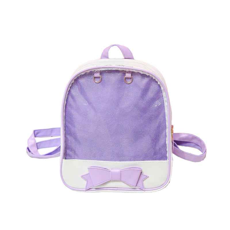 Bowknot Candy Color Ita Bag Pins Display Backpack