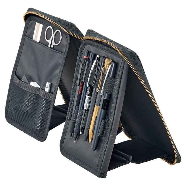 LIHIT LAB A-3803 Stand Book Pen Case PU Leather