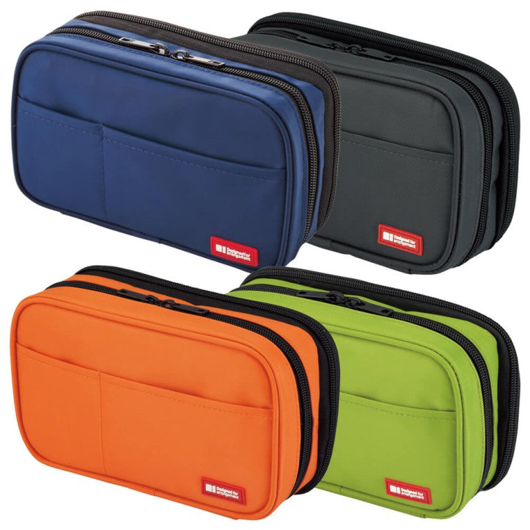 LIHIT LAB A-7555 Zipper Pencil Case Double