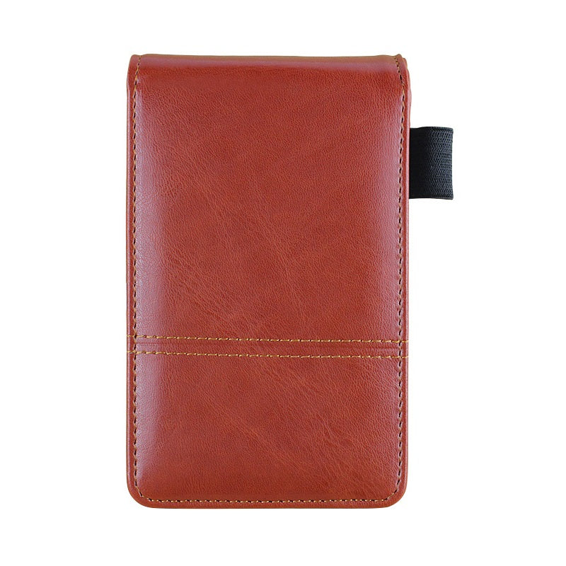 A7 Pocket PU Leather Mini Notepad with Calculator Ballpoint Pen Holder