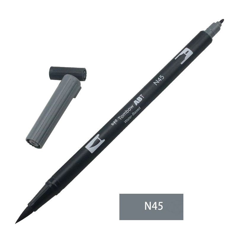 Tombow Dual Brush Pen,Grayscale,1-Pack,Brush and Fine Tip Marker
