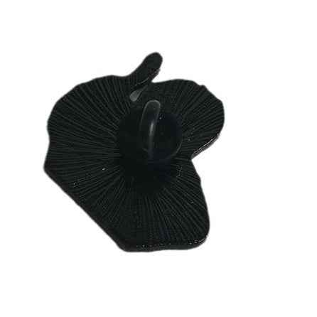Black metal backing brooch pin with secure clasp