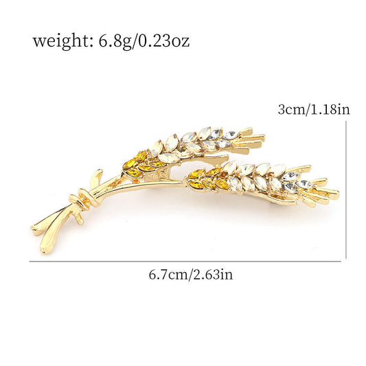 Wheat Sheaf Brooch Pin Yellow and Pink 2 Pack