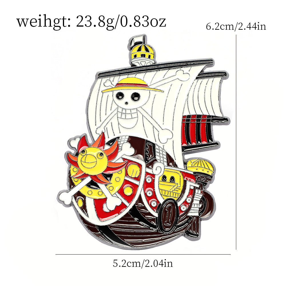 ワンピース sun One Piece Thousand Sunny Metal Brooch Pin 5 Pack