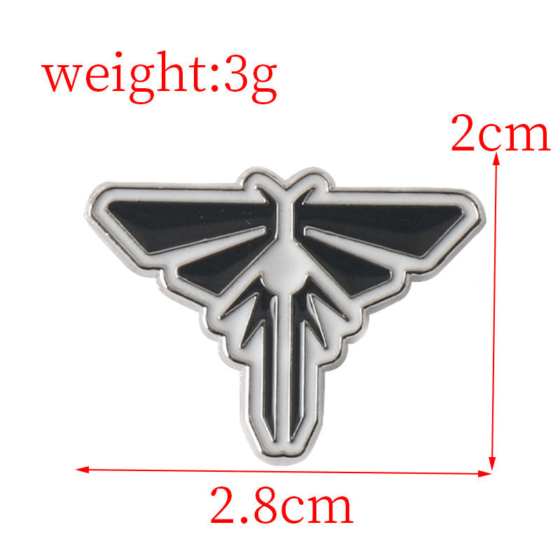 Stage 3 infection pin badge size: 2.8cm wide, 2cm tall