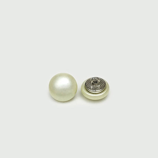 10mm Oblate Pearl Buttons with Silver Loop for Shirts Dresses 20pcs Green