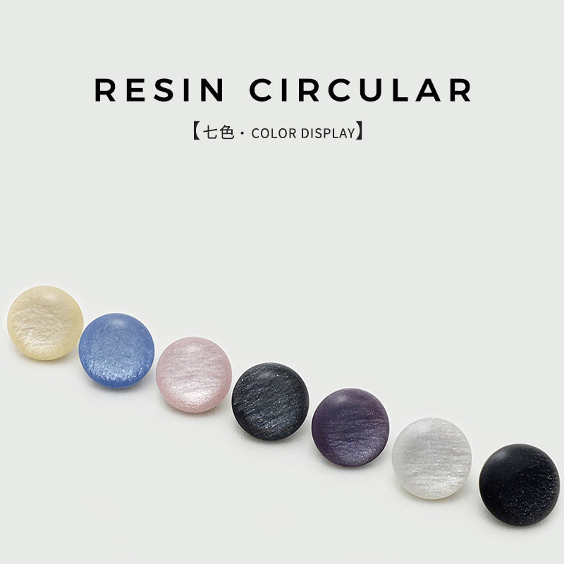 11mm round pearlized resin shirt buttons with shank, assorted colors