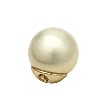 Pearl-effect metal button, concealed hole, round, light ivory (10–20 mm)