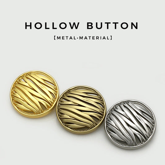 17.5/22.5mm Vintage Gold Silver Irregular Hollow Metal Buttons 20pcs