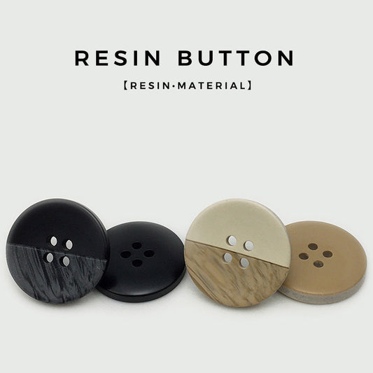 15-28mm Round 4-Hole Dual-Tone Resin Coat Buttons