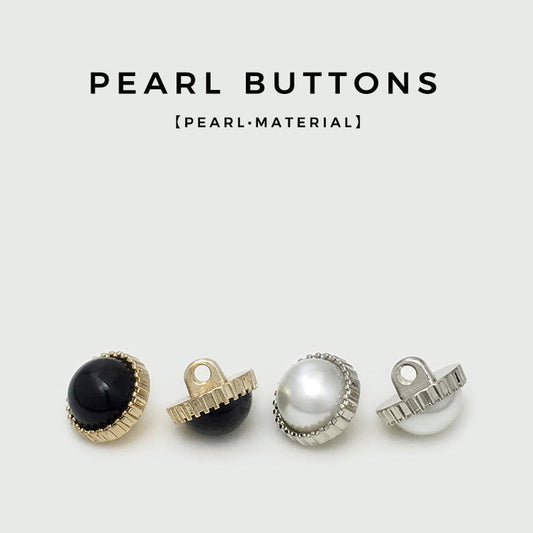 10mm Black Pearl Round Metal Buttons for Cardigan and Sweater 20pcs