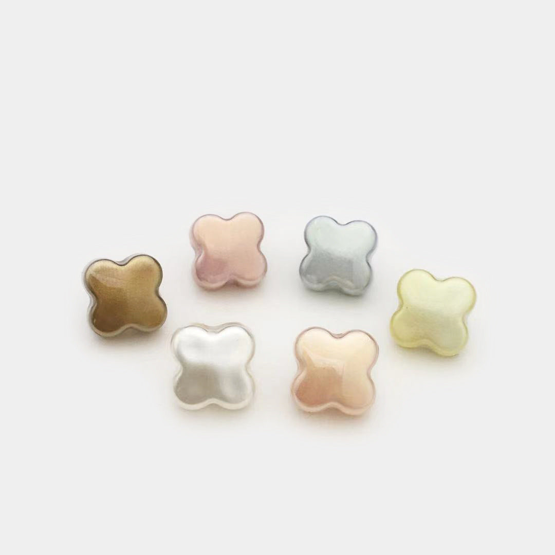 Clover hand-sewing buttons assortment, 11mm, multiple colors for shirts
