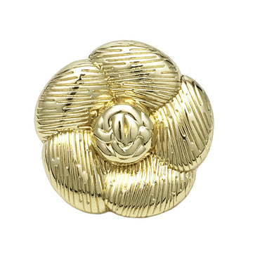Vintage flower metal button, gold tone, camellia design, 17.5/20/22.5mm (set of 20)