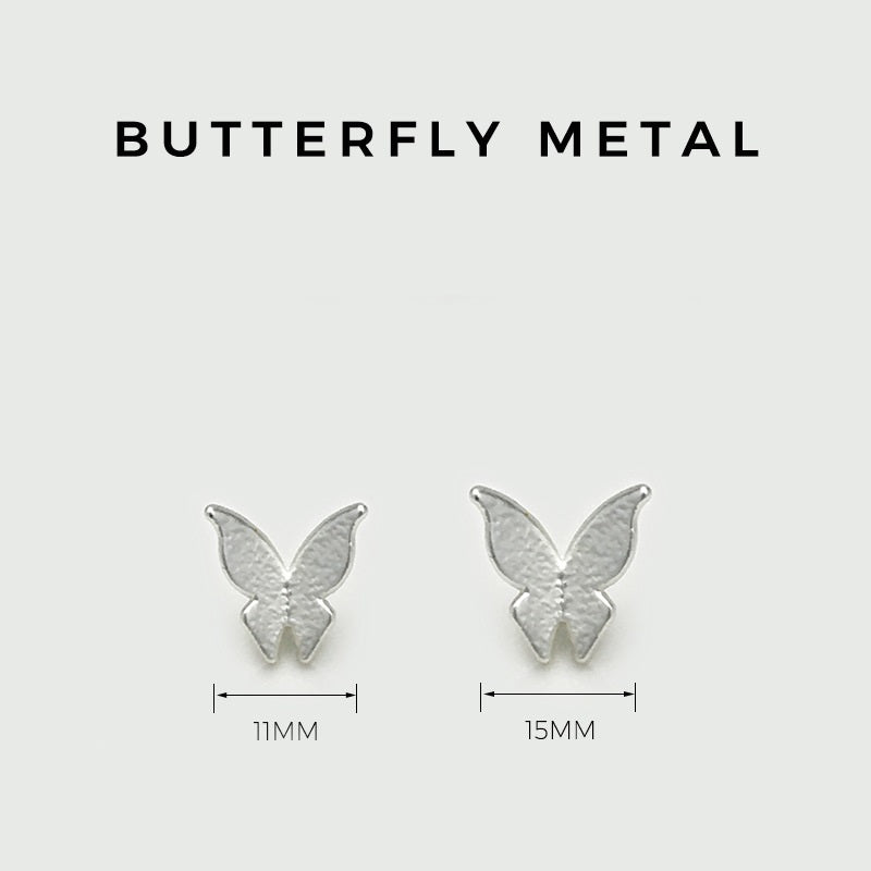Butterfly metal sewing buttons with size markers for 11/15mm