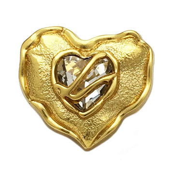 Goldfarbene herzförmige Zierknöpfe mit Diamantoptik, 17,5/22,5 mm