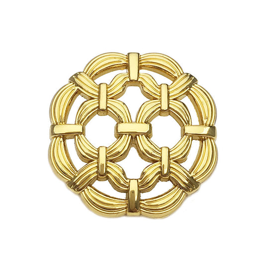 17.5/20/22.5mm Gold Bronze Hollow Metal Buttons with Shanks 20PCS Gold