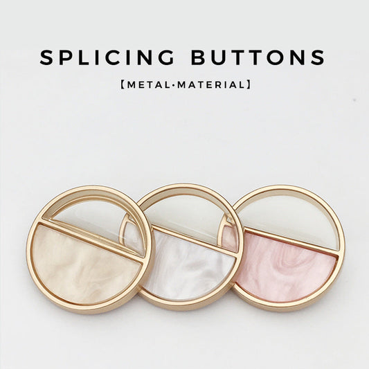 17.5 - 25mm Pink Round Resin Alloy Buttons with Shanks 12PCS