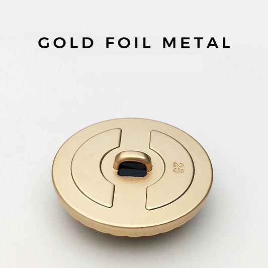 25mm Water Ripple Gold Foil Rhombus Faced Resin Metal Button 10PCS