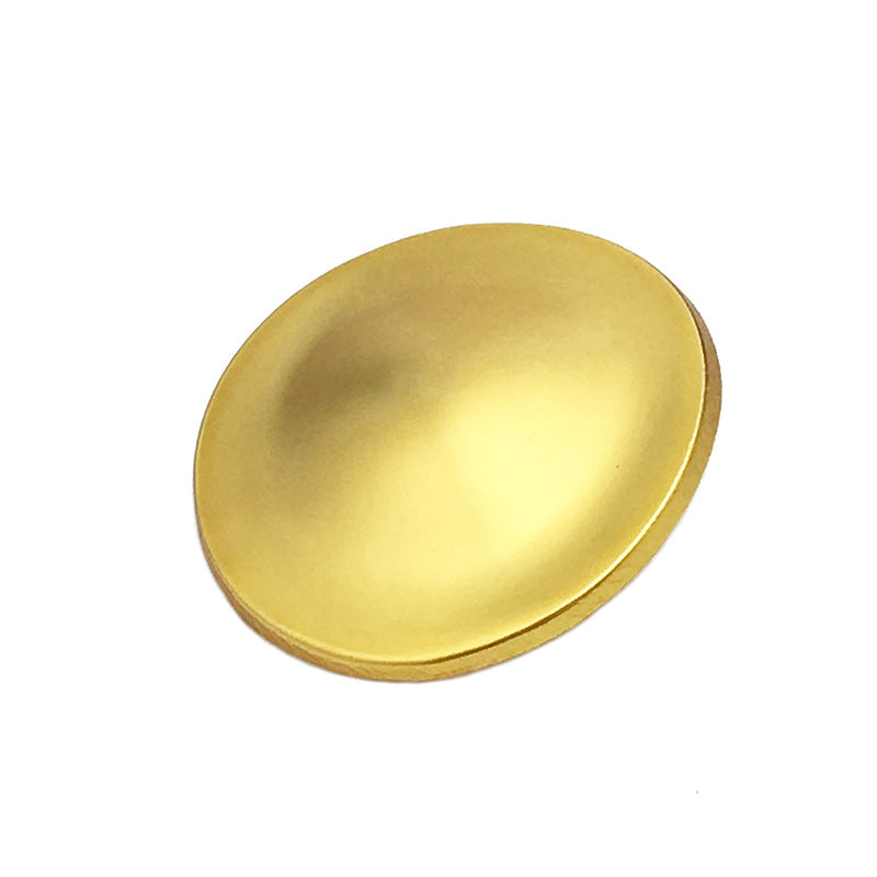 20/25mm frosted gold round raised metal button, smooth domed front
