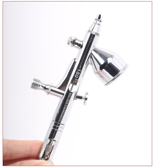 180 Dual-Action External Mix Airbrush 0.2/0.3/0.5mm Nozzle,for Gunpla,Scale Models & Figure Painting