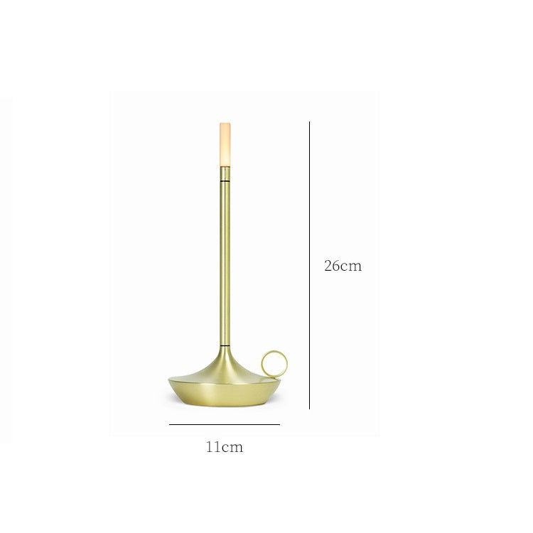 Aluminum LED Touch Table Lamp Rechargeable Ambient Night Light Gold