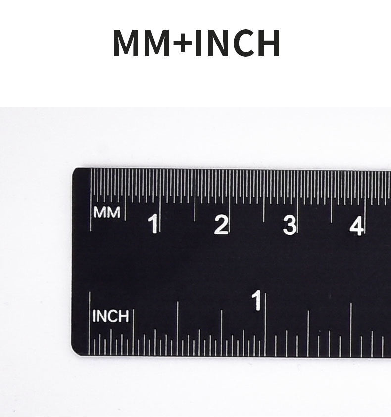 Aluminum Metal Ruler 12 inch with Metric and Imperial Measurement 2 Pa