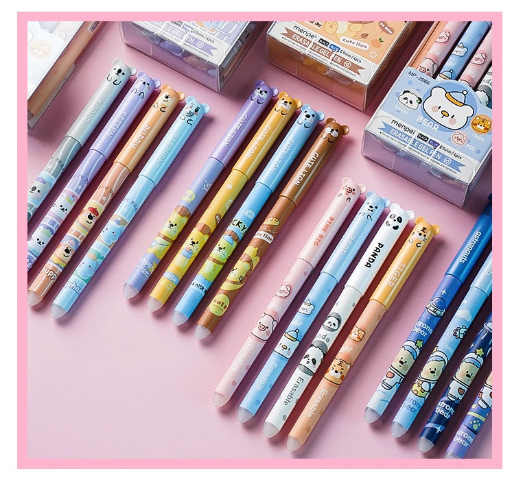 Animal Zoo Erasable Gel Pens 0.5mm Set of 16