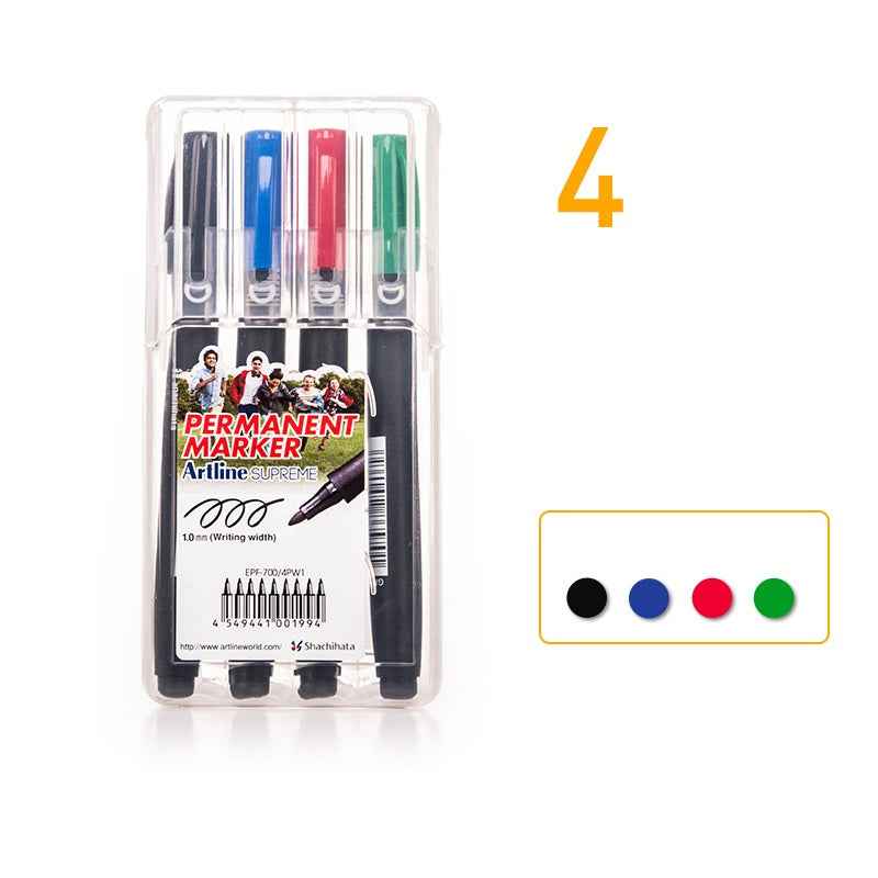 Artline SUPREME PERMANENT MARKER 1.0MM Bullet Nib 4 Colors