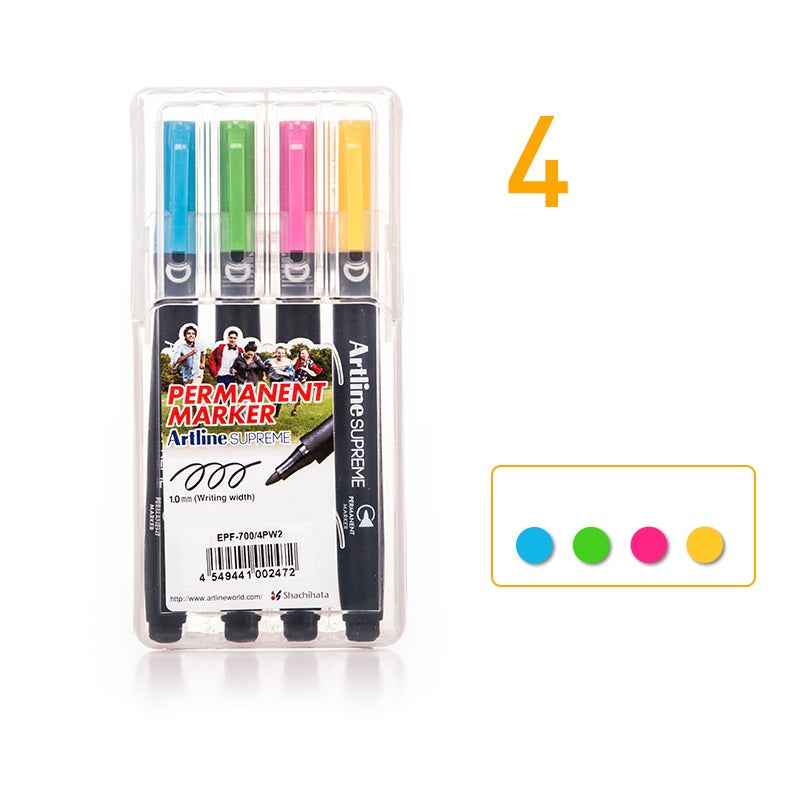 Artline SUPREME PERMANENT MARKER 1.0MM Bullet Nib 4 Colors
