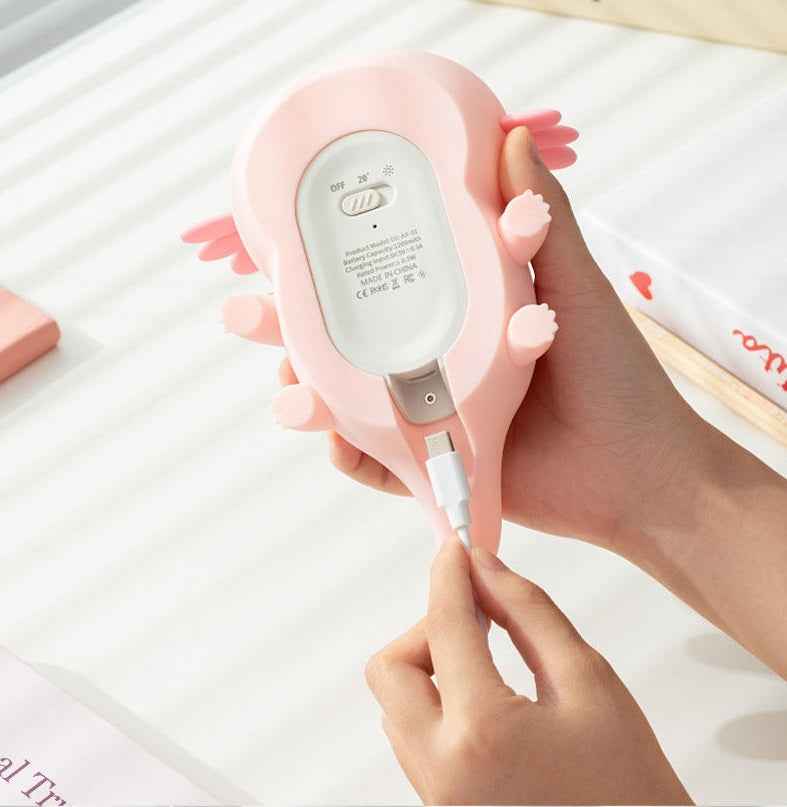 Pink Axolotl Silicone LED Night Light for Kids