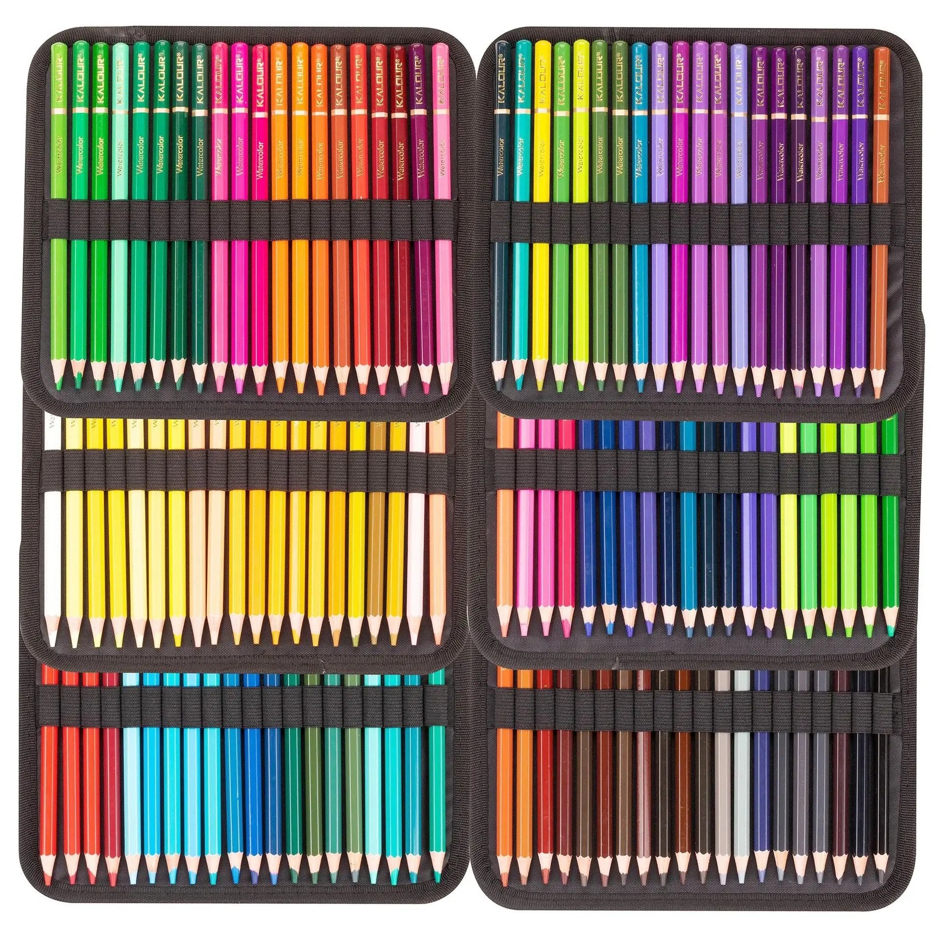 KALOUR 120 Watercolor Pencils Set with Carrying Case