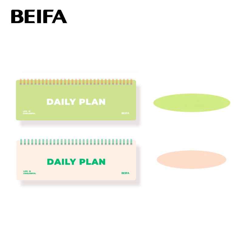 BEIFA Wirebound Undated Weekly Daily Planner Pad Scheduler - 2 Pack