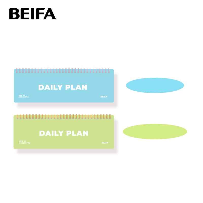 BEIFA Wirebound Undated Weekly Daily Planner Pad Scheduler - 2 Pack