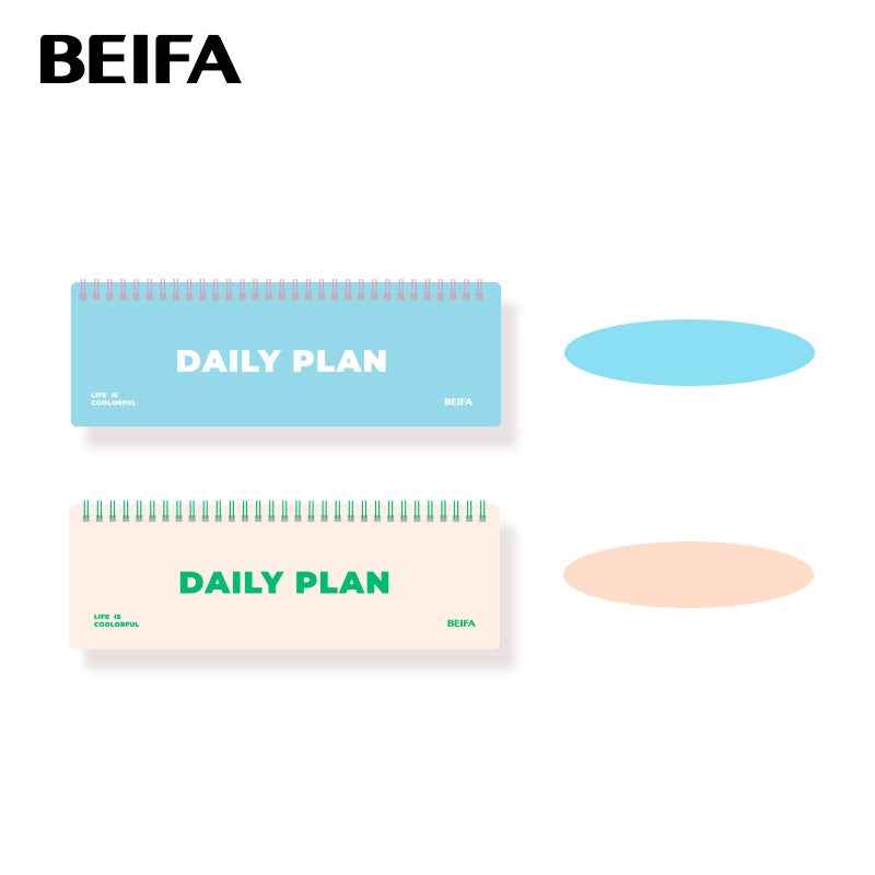 BEIFA Wirebound Undated Weekly Daily Planner Pad Scheduler - 2 Pack