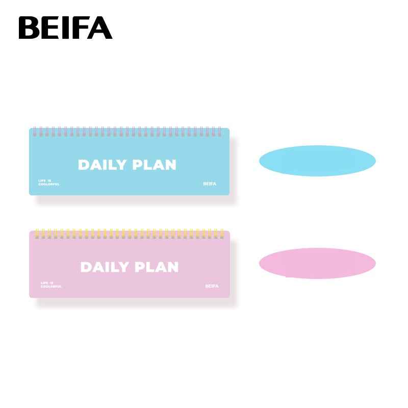 BEIFA Wirebound Undated Weekly Daily Planner Pad Scheduler - 2 Pack