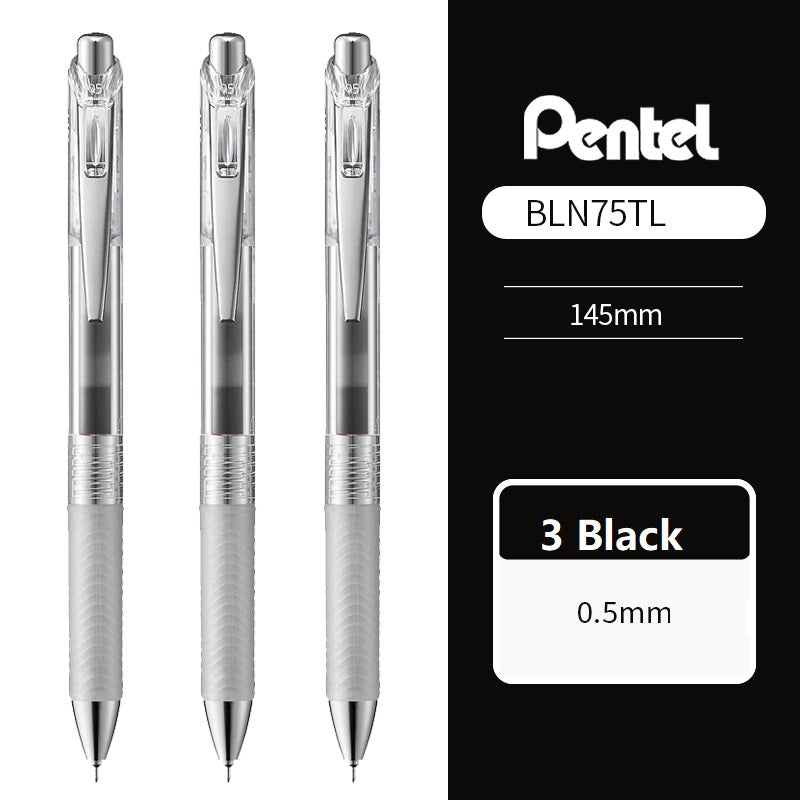 Pentel Energel BLN75 – Penna A Sfera Gel Retrattile 0,5 Mm, Inchiostro Viola, Confezione Da 3, Scrittura Fluida E Asciugatura Rapida - 3
