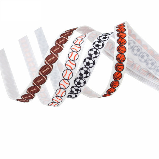 10mm Sports Ribbed Ribbon Football,Basketball,Baseball,Soccer 4 Pack