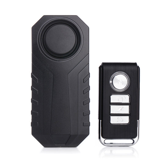 Wireless Remote Control Bicycle Vibration Alarm | 113dB Loud Anti-Theft Security Alert 1 Alarm + 1 Remote